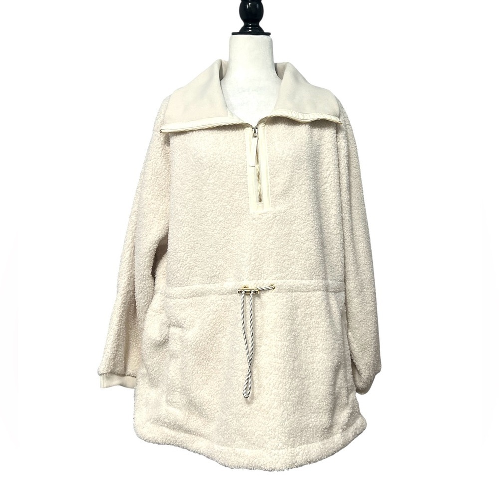 🆕 BAILEY 44 Sherpa Cozy Fleece Teddy Bear Half Zip Sweater